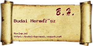 Budai Hermész névjegykártya